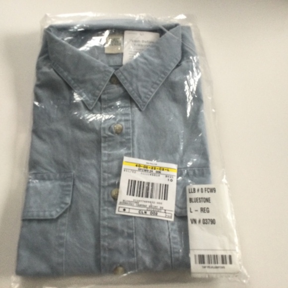 L.L.Bean Sunwashed Canvas Shirt SS . New In packaging - Picture 10 of 16